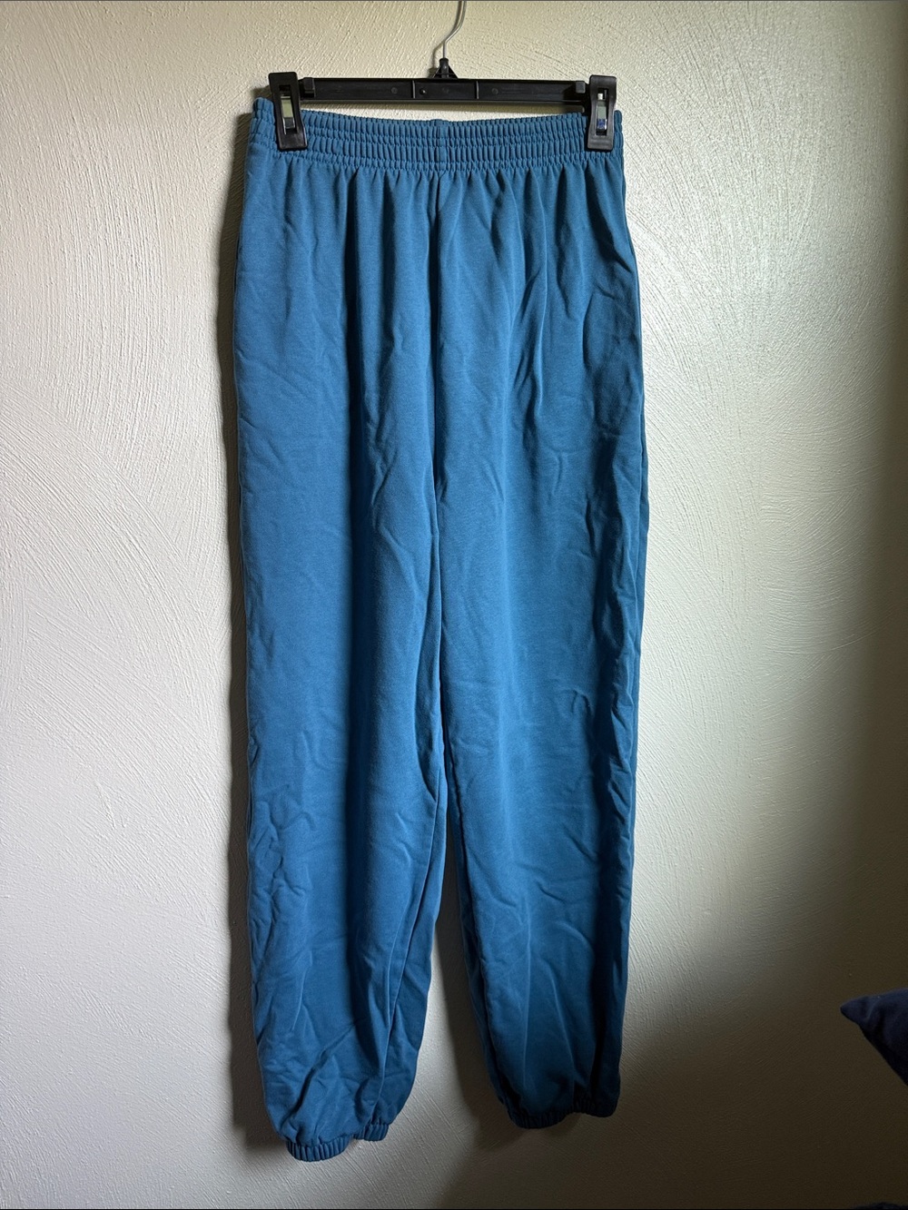 Men's Teal Blue Elastic Waist Jogger Pants